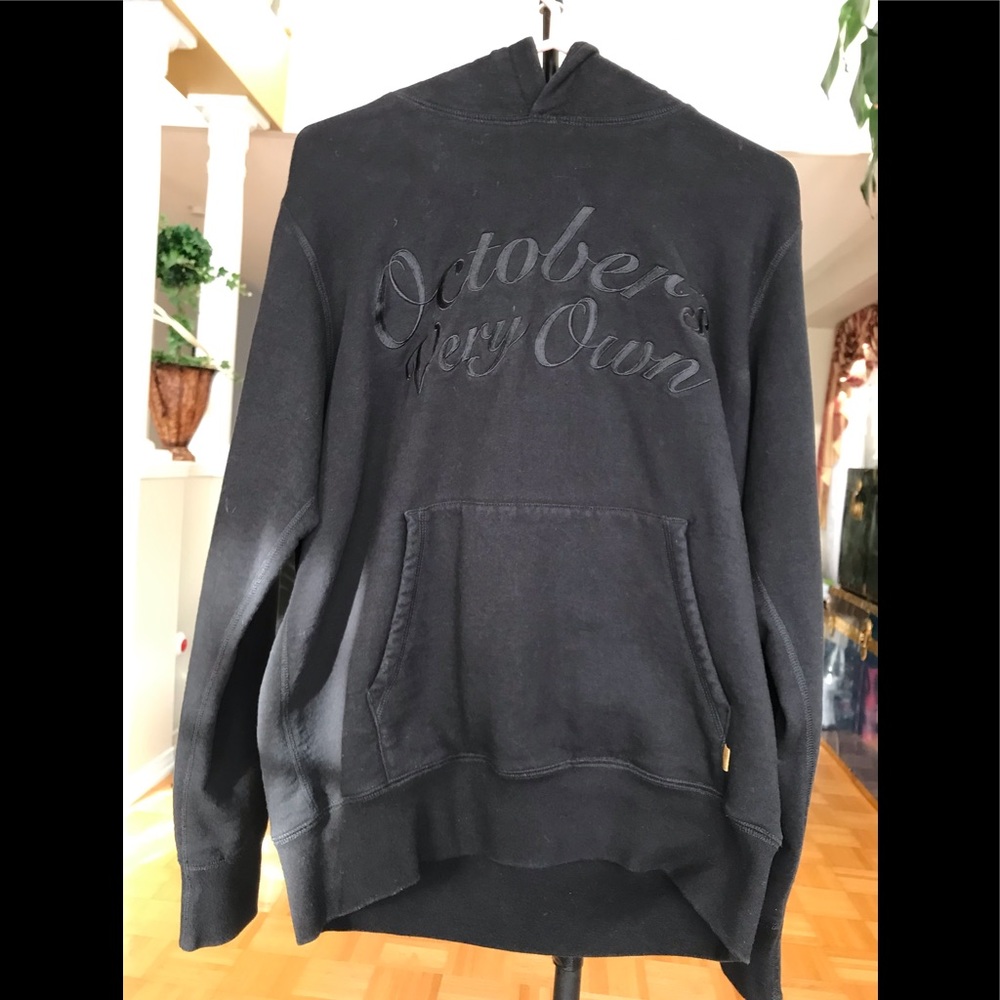 OVO BLACK SWEATSHIRT HOODED SIZE US MEDIUM